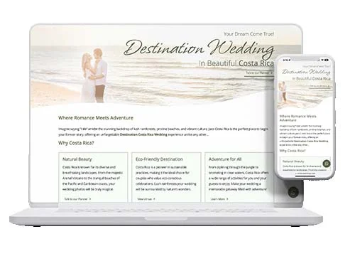 Costa Rica Weddings, Landing Page by Pacific Web Costa Rica Weddings, Landing Page by Pacific Web