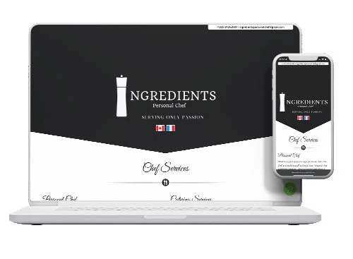 Ingredients Personal Chef, Website by Pacific Web The Palace, Website by Pacific Web