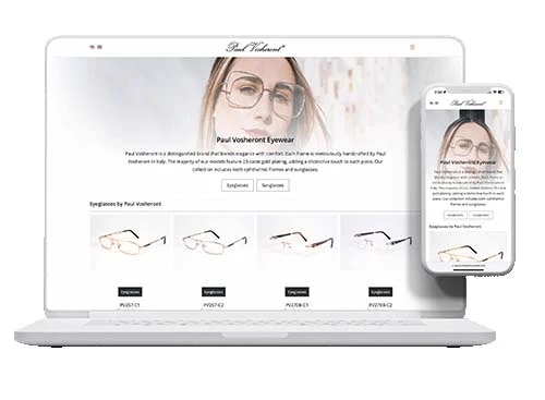 Paul Vosheront Eyewear, Website by Pacific Web Paul Vosheront Eyewear, Website by Pacific Web