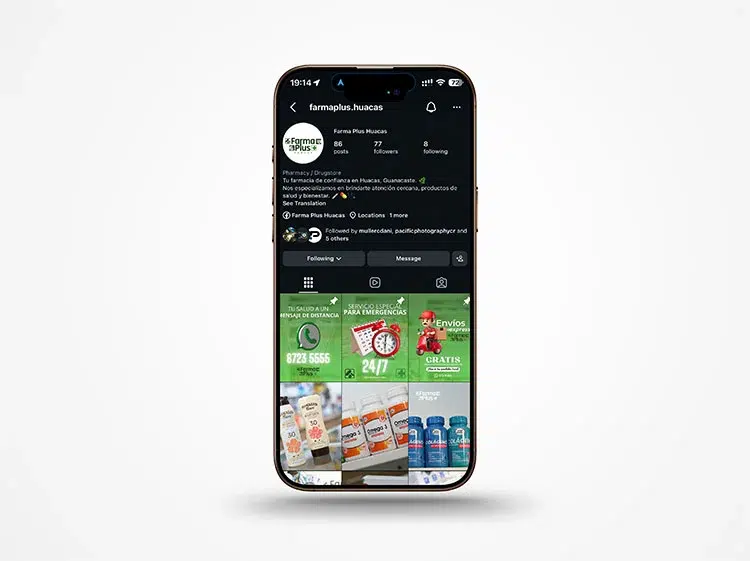 gestión de redes sociales para Farmacia Huacas | Pacific Creative Studio gestión de redes sociales para Farmacia Huacas Pacific